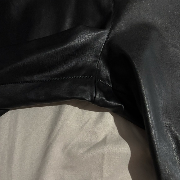 Wilfred Shiny Black Vegan Leather Leggings - Picture 6 of 10